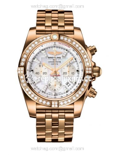 Breitling Chronomat 44 Rose Gold / Diamond / Pearl Diamond / Bracelet HB011059.A698.375H
