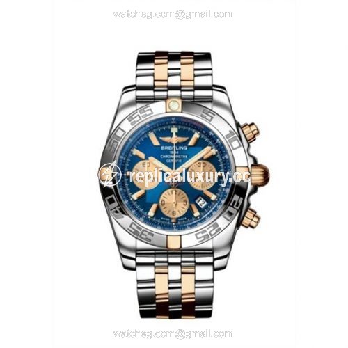 Breitling Chronomat 44 Two Tone Minor / Blue IB011012.C790
