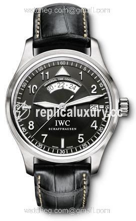 IWC Pilot's Watch Spitfire UTC Stainless Steel / Black / Strap IW3251-05