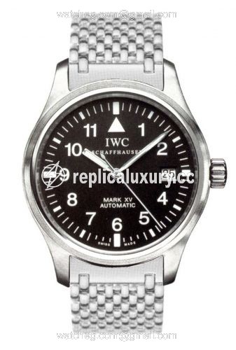 IWC Pilot's Watch Mark XV Stainless Steel / Black / Bracelet IW3253-02