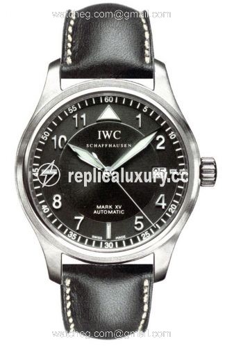 IWC Pilot's Watch Mark XV Spitfire Stainless Steel / Black / Strap IW3253-11