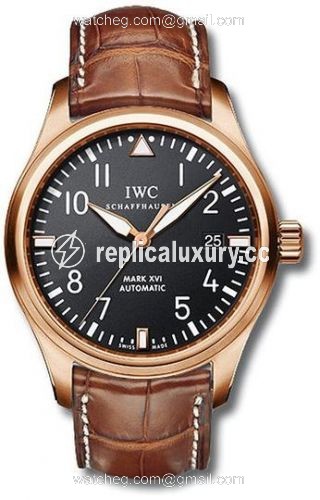 IWC Pilot's Watch Mark XVI Rose Gold / Black / Mercer IW3255-15