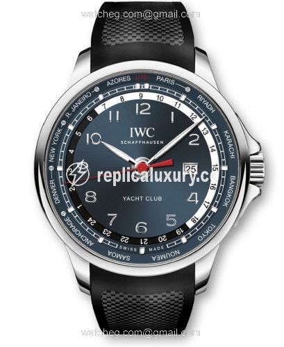 IWC Portugieser Yacht Club Worldtimer Stainless Steel / Solaris IW3266-06
