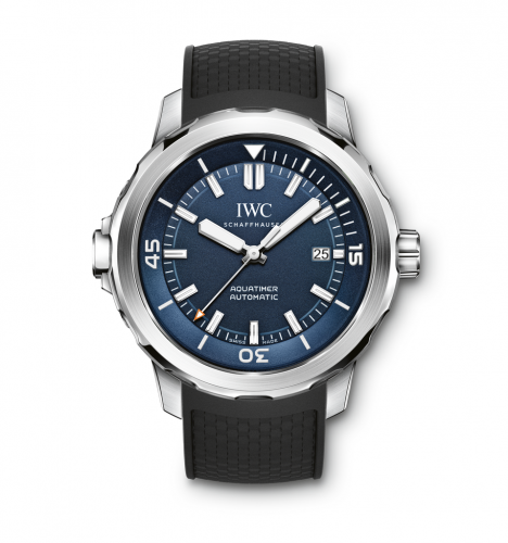 IWC Aquatimer Automatic Stainless Steel / Blue / Rubber / Expedition Jacques-Yves Cousteau IW3290-05