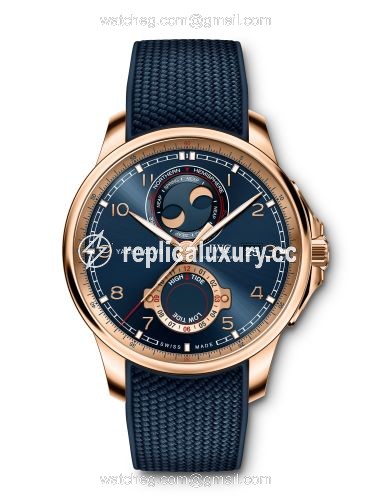 IWC Portugieser Yacht Club Moon & Tide Red Gold / Blue / Rubber IW3440-01