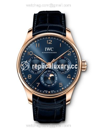 IWC Portugieser Perpetual Calendar 42 Red Gold / Blue / Boutique Edition IW3442-05