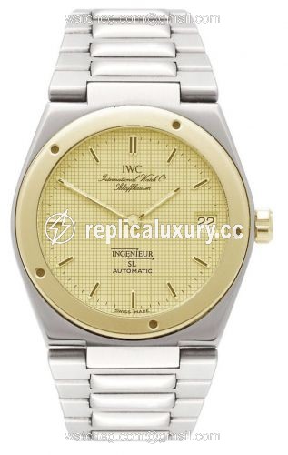IWC Ingenieur SL Automatic Stainless Steel / Yellow Gold / Champagne / Bracelet IW3505-09