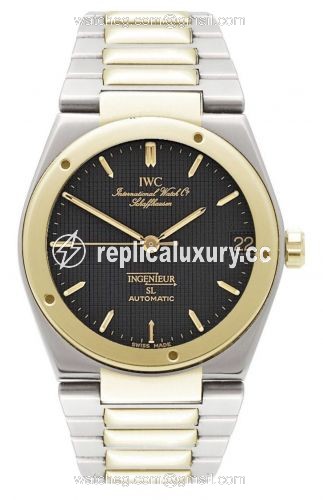 IWC Ingenieur SL Automatic Stainless Steel / Yellow Gold / Black / Bracelet IW3505-12