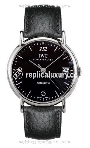 IWC Portofino Automatic Stainless Steel / Black - Breguet / Strap IW3513-42