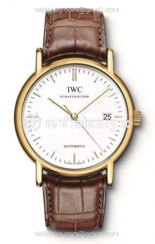IWC Portofino Automatic / Yellow Gold / White / Strap IW3533-17