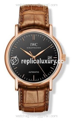 IWC Portofino Automatic / Rose Gold / Black / Strap IW3533-26