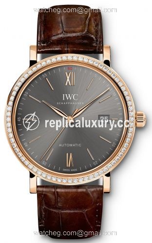 IWC Portofino Automatic Red Gold / Ardoise / Diamond IW3565-16