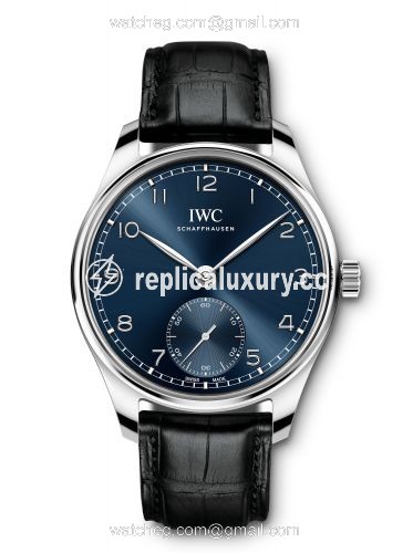 IWC Portugieser Automatic 40 Stainless Steel / Blue / Alligator IW3583-05