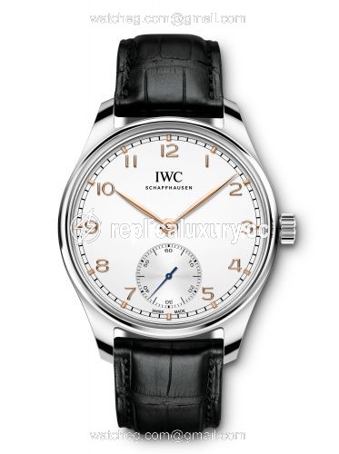 IWC Portugieser Automatic 40 Stainless Steel / Silver / Alligator IW358303