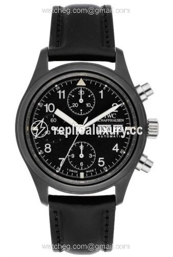 IWC Pilot's Watch Chronograph Ceramic / French / Strap IW3705-04