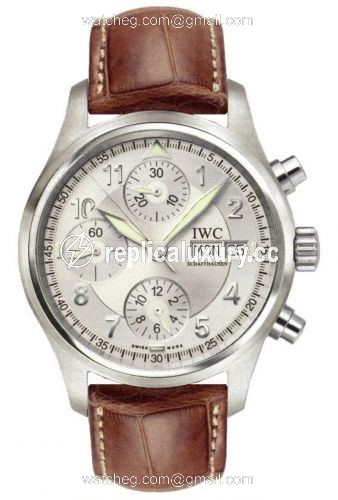 IWC Pilot's Watch Spitfire Chronograph Stainless Steel / Silver / English / Strap IW3706-23