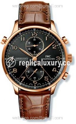 IWC Portuguese Chrono-Rattrapante Rose Gold / Black IW3712-10