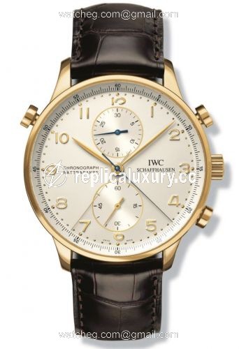 IWC Portugieser Chrono-Rattrapante Yellow Gold / Silver IW3712-11