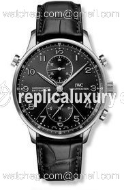 IWC Portugieser Chrono-Rattrapante Stainless Steel / Cortina IW3712-13