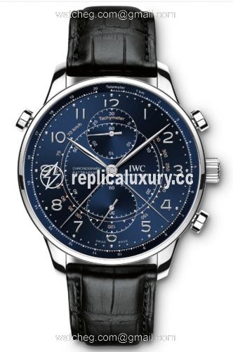 IWC Portuguese Chrono-Rattrapante Stainless Steel / Blue / Boutique Milano Laureus IW3712-23