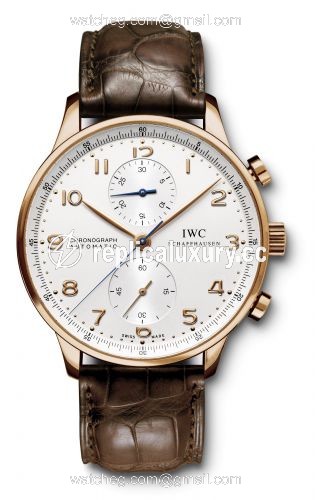 IWC Portuguese Chrono-Automatic Rose Gold / Silver IW3714-09