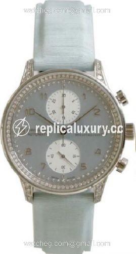 IWC Portuguese Chrono-Automatic White Gold / Blue MOP / Diamond IW3714-20