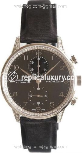 IWC Portugieser Chrono-Automatic White Gold / Black / Diamond IW3714-26