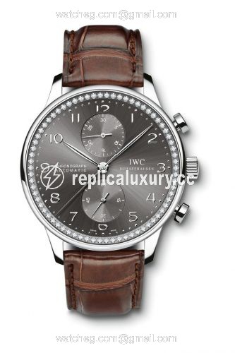 IWC Portuguese Chrono-Automatic White Gold / 80 Diamond IW3714-73