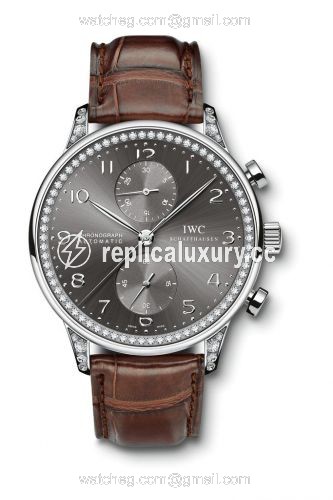 IWC Portuguese Chrono-Automatic White Gold / 108 Diamond IW3714-74