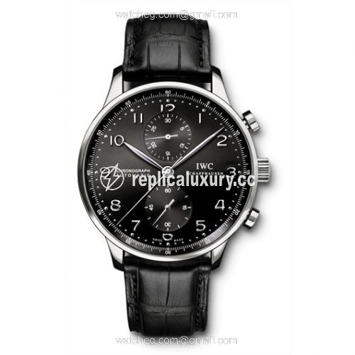 IWC Portuguese Chrono-Automatic Stainless Steel / Black IW3714-38