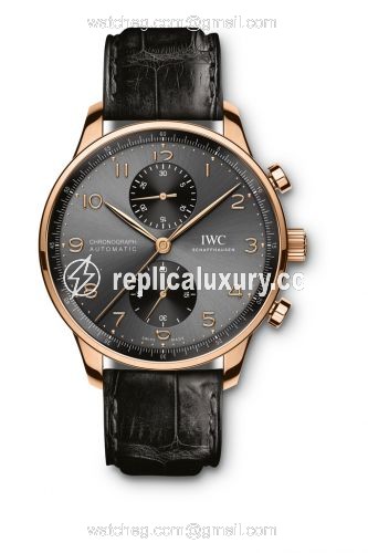 IWC Portugieser Chronograph Red Gold / Grey IW3716-10