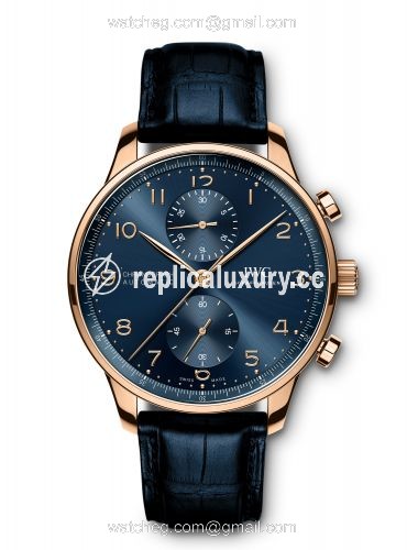 IWC Portugieser Chronograph Red Gold / Blue / Boutique Edition IW3716-14