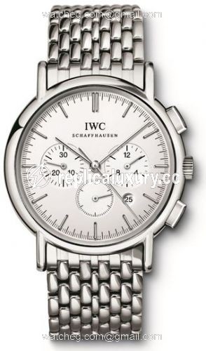 IWC Portofino Chronograph MecaQuartz Stainless Steel / Silver / Bracelet IW3724-03