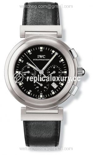 IWC Da Vinci SL Chronograph MecaQuartz Stainless Steel Brushed / Black / Nappa IW3728-06