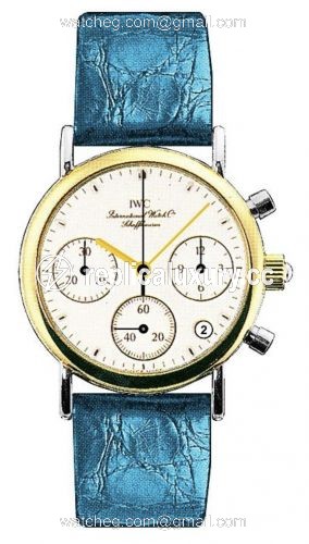 IWC Portofino Lady Chronograph MecaQuartz Stainless Steel / Yellow Gold / White / Alligator IW3730-14