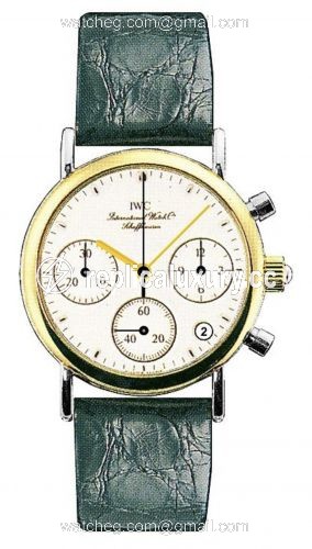 IWC Portofino Lady Chronograph MecaQuartz Stainless Steel / Yellow Gold / White / Alligator IW3730-18