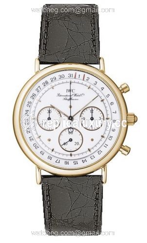 IWC Portofino Chronograph MecaQuartz Yellow Gold / White / Alligator IW3731-01