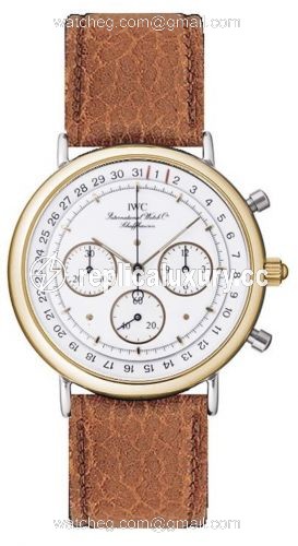IWC Portofino Chronograph MecaQuartz Stainless Steel / Yellow Gold / White / Alligator IW3731-03