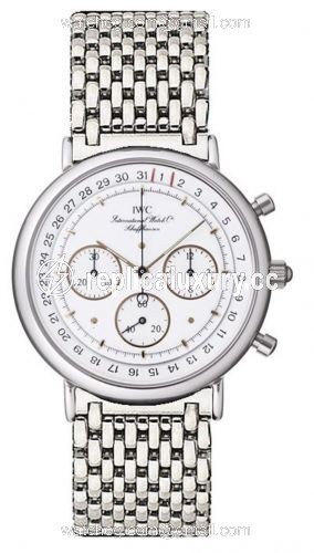 IWC Portofino Chronograph MecaQuartz Stainless Steel / White / Bracelet IW3731-06