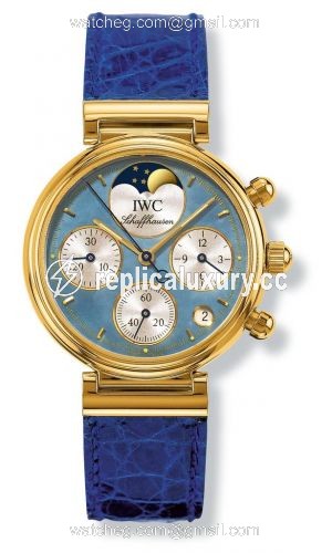 IWC Kleine Da Vinci Yellow Gold / Blue MOP IW3736-09
