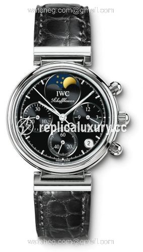 IWC Kleine Da Vinci Stainless Steel / Black / Croco IW3736-13