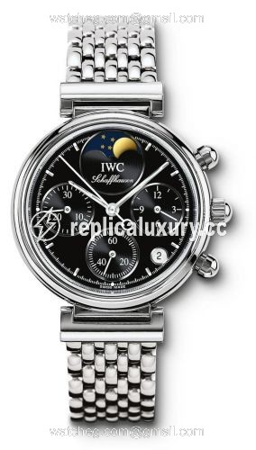 IWC Kleine Da Vinci Stainless Steel / Black / Bracelet IW3736-14