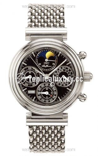 IWC Da Vinci Perpetual Stainless Steel / Black / English / Bracelet IW3750-34