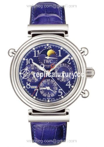 IWC Da Vinci Perpetual Rattrapante Platinum / Blue / English IW3754-07