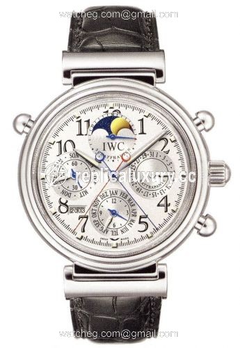 IWC Da Vinci Perpetual Rattrapante Platinum / Silver / Italian IW3754-10