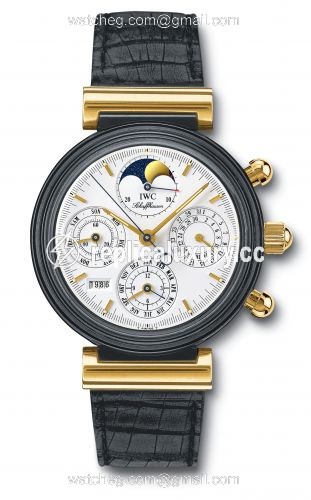 IWC Da Vinci Perpetual Black Ceramic / Yellow Gold / White / English IW3755-03