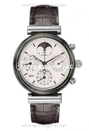 IWC Da Vinci Perpetual Black Ceramic / White Gold / White / English IW3755-09