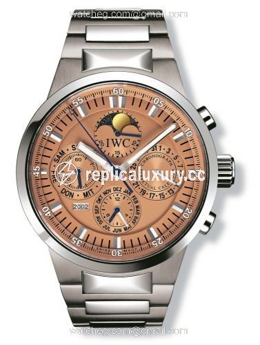 IWC GST Perpetual Calendar Stainless Steel / Salmon / French IW3756-12