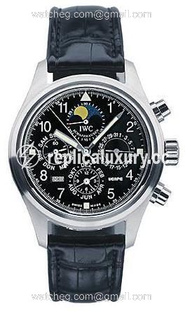 IWC Pilot's Watch Chronograph Perpetual Calendar Stainless Steel / Black / Wempe IW3757-01
