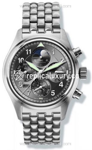 IWC Pilot's Watch Spitfire Chronograph Perpetual Calendar Stainless Steel / Black / Sincere IW3757-04